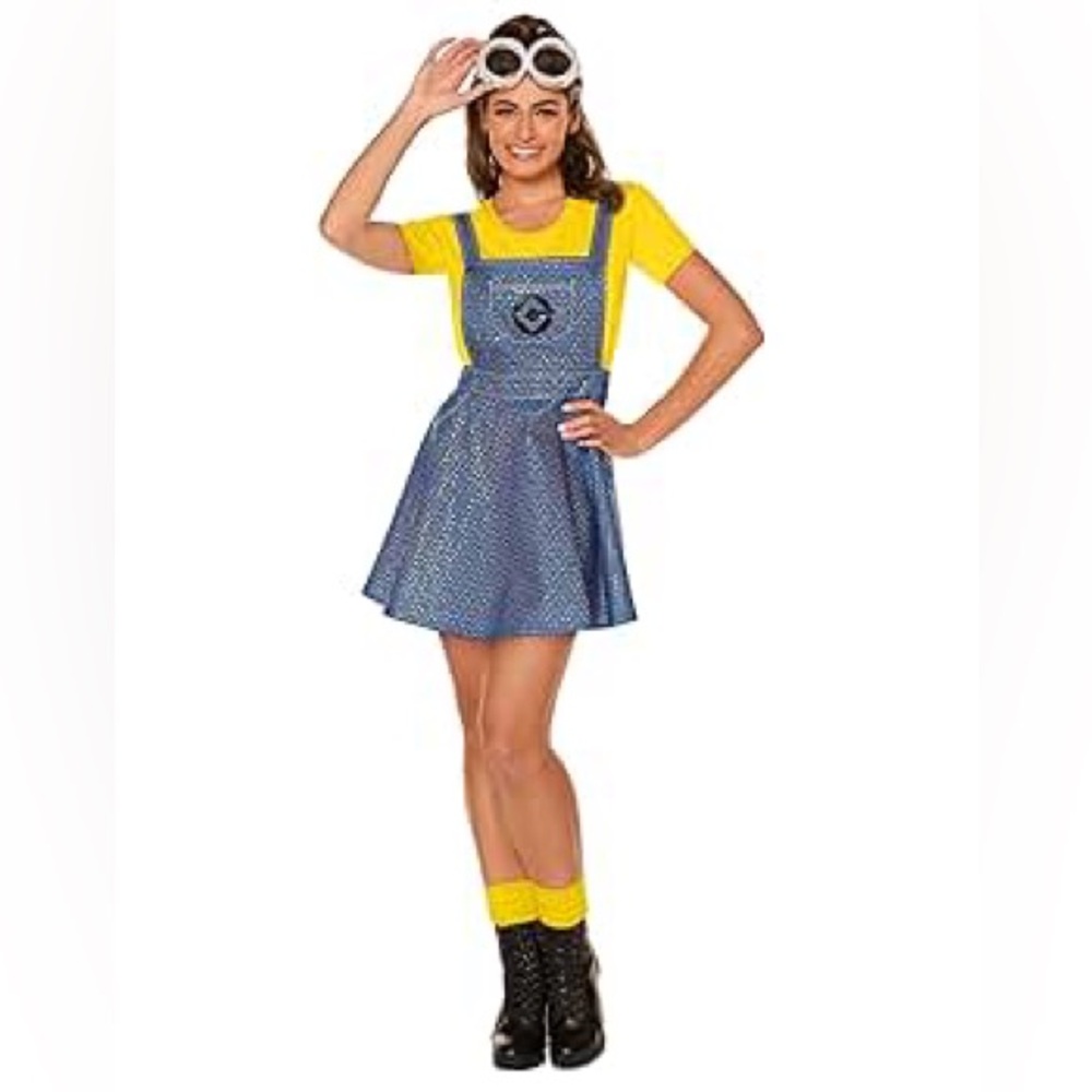Spirit Halloween Minions Adult Bling Dress Costume
